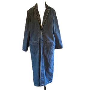 Sundance Dark Blue Denim Long Coat